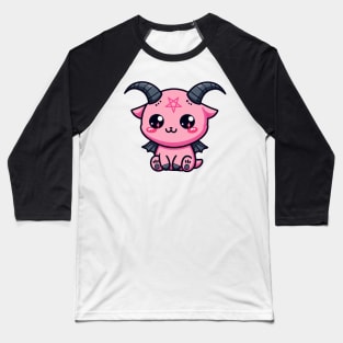 Cute pastel goth Baphomet by Strange Dollz Boudoir Baseball T-Shirt